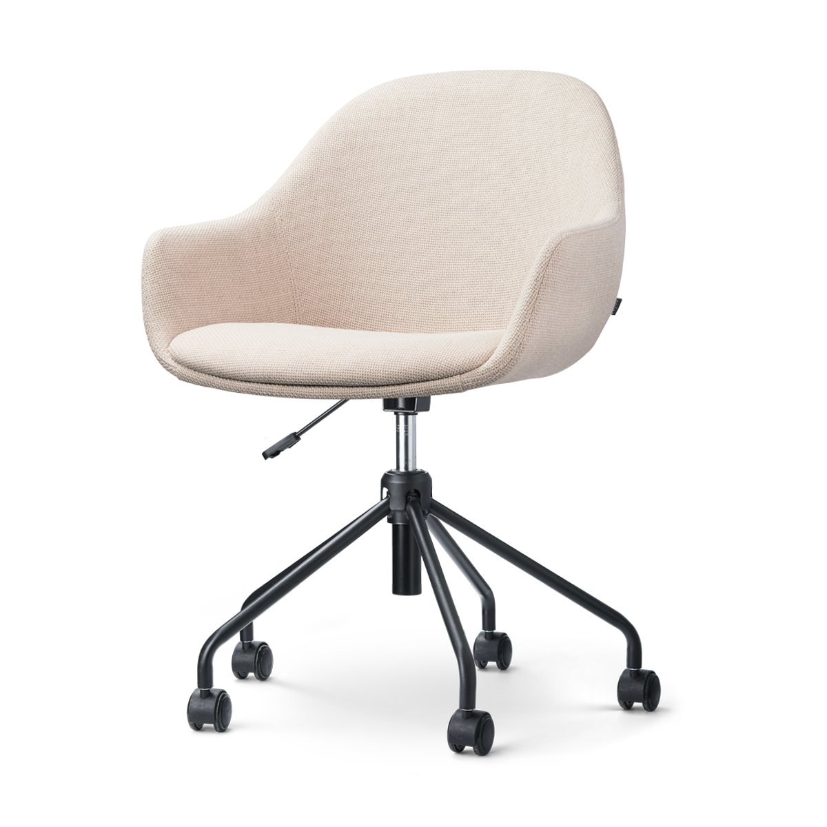 Nolon Nout-Mae Bureaustoel Beige - Armleuning - Zwart Onderstel