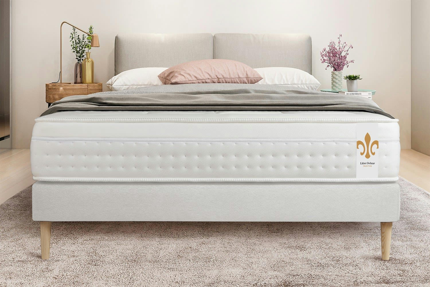 - Matelas 200x200 Ressorts et mémoire de forme - Equilibré