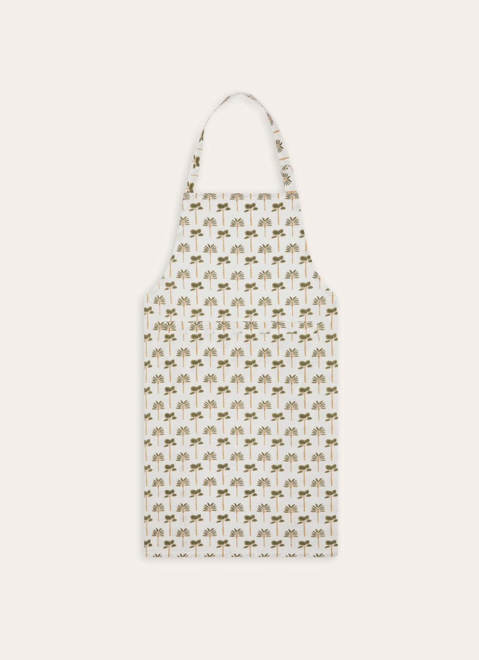 TABLIER EN COTON IMPRIMÉ DE MINI PALMIERS MULTICOLORE