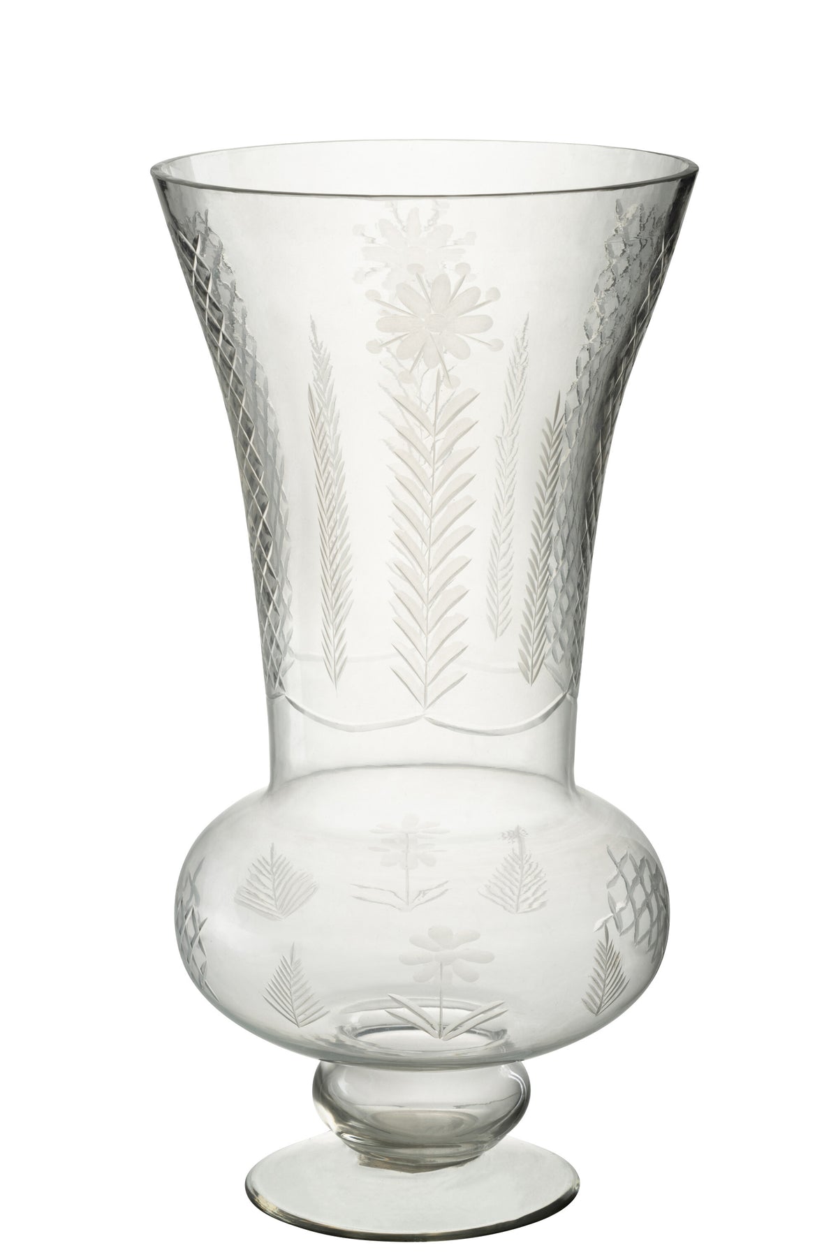 J-Line vaas Giga - glas - transparant - 51 cm hoog