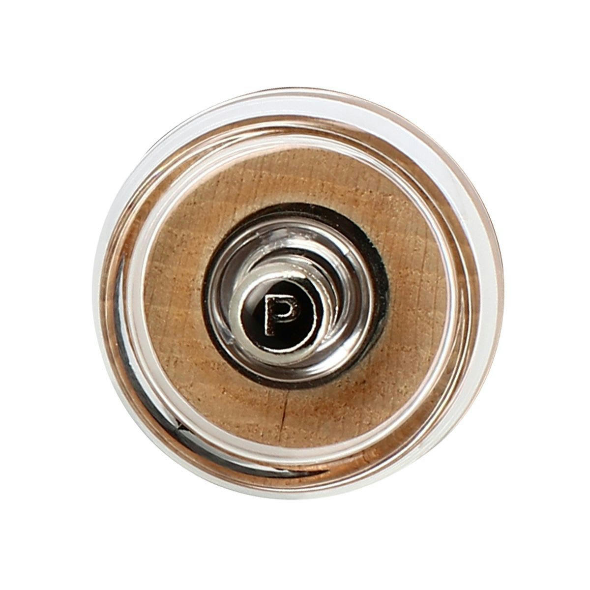 - Moulin à poivre en bois de hêtre effet cuir noir