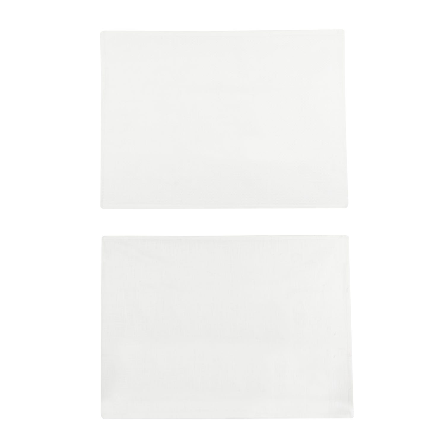 Set 2 strofinacci 50x70 cm cotone bianco Slub