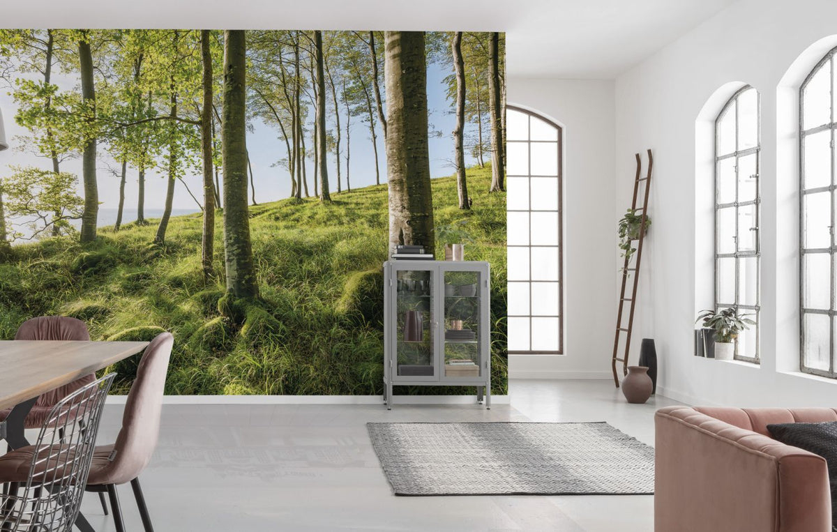 Sanders & Sanders fotobehang landschap groen en blauw - 450 x 280 cm - 612683