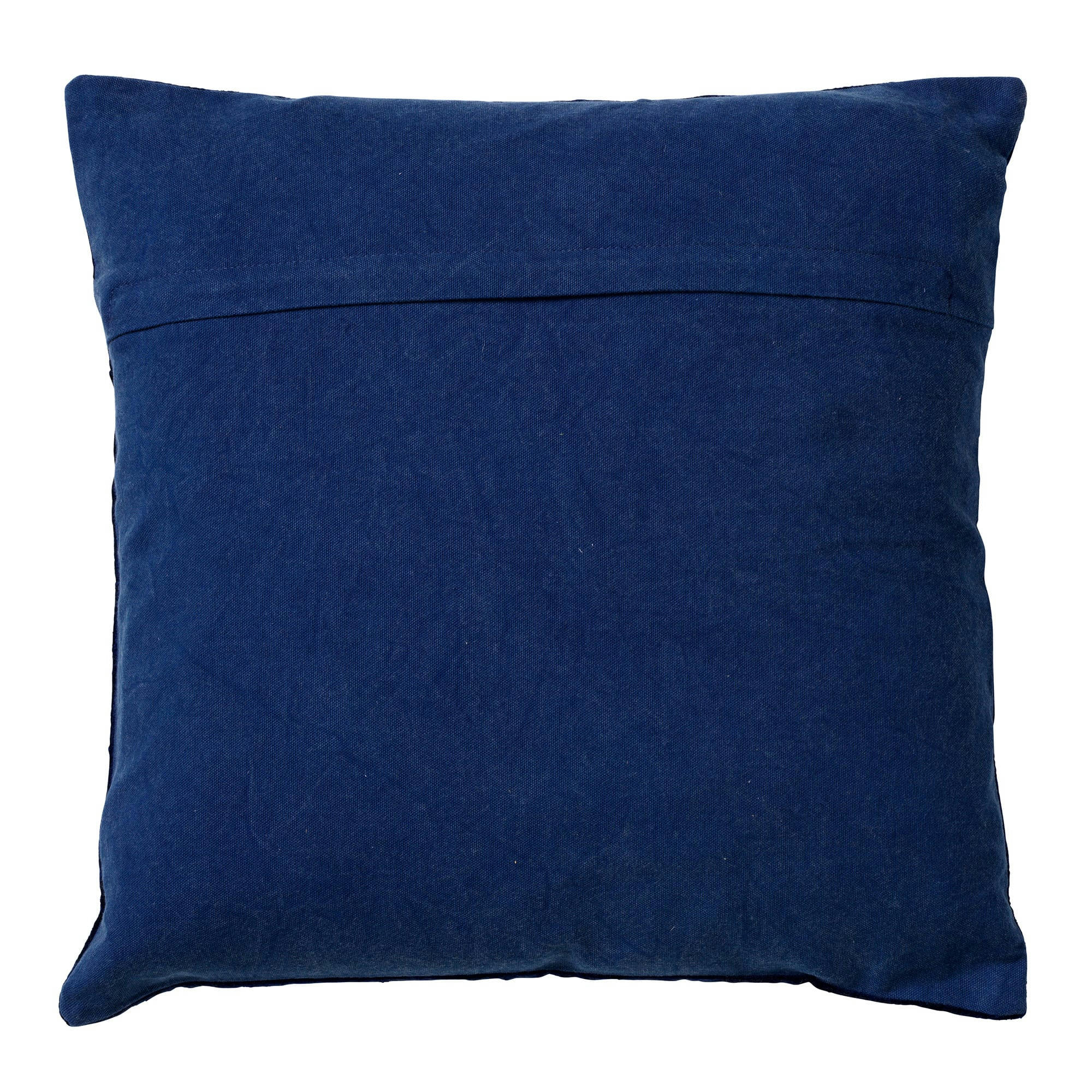 AVALON - Coussin - bleu en velours 45x45 cm avec motif fleuri