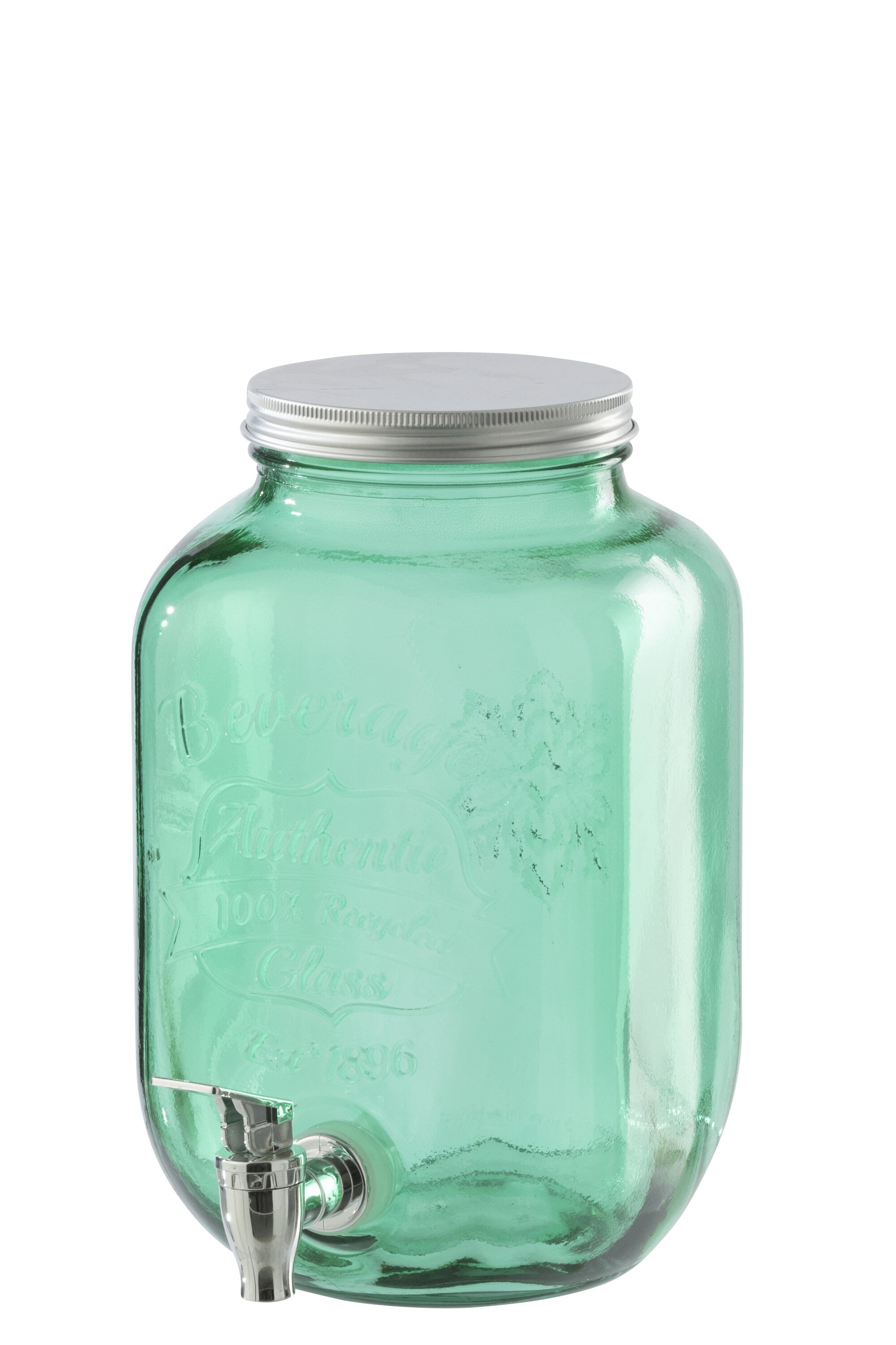 J-Line drankdispenser - glas - smaragdgroen