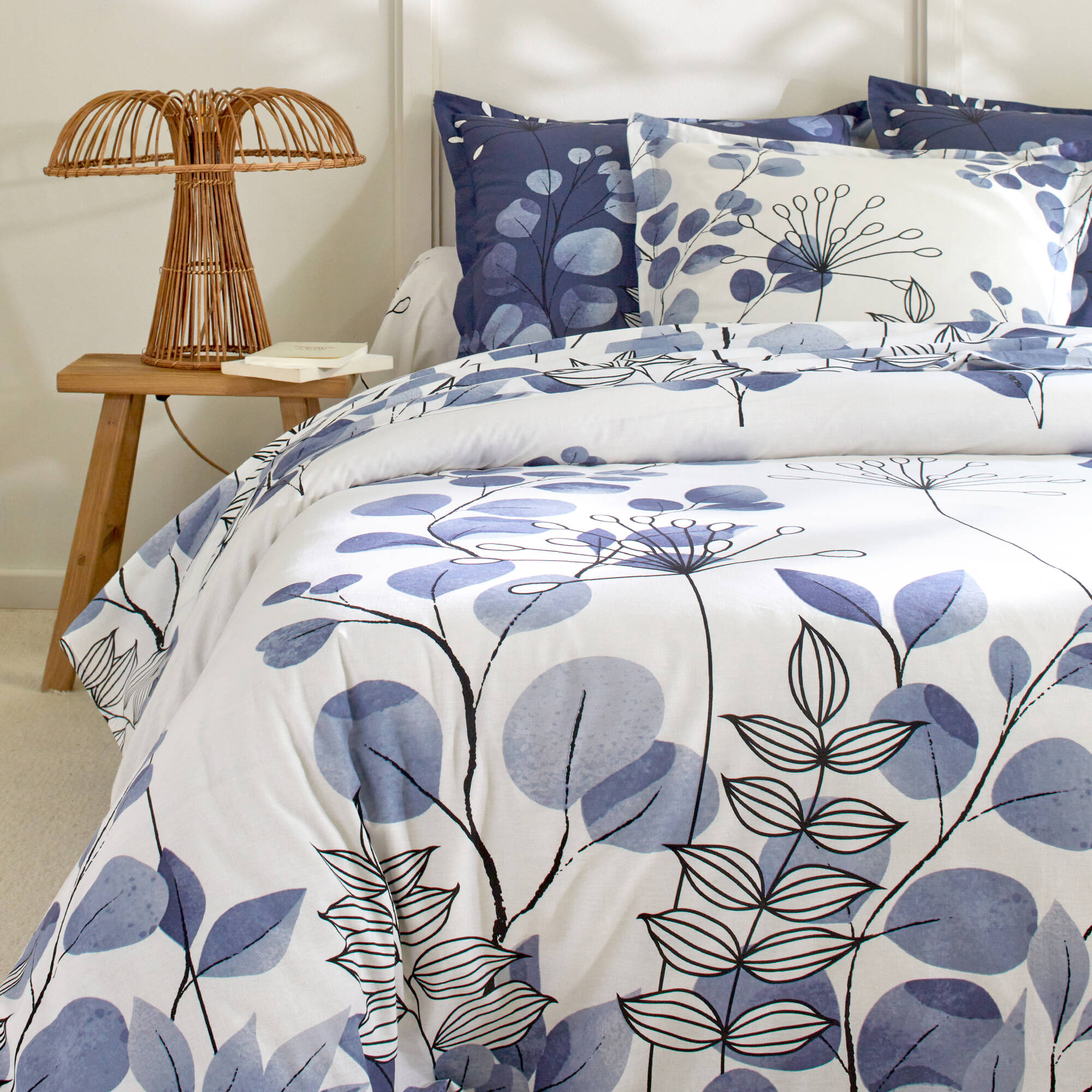 Linge de lit Danae en coton imprimé