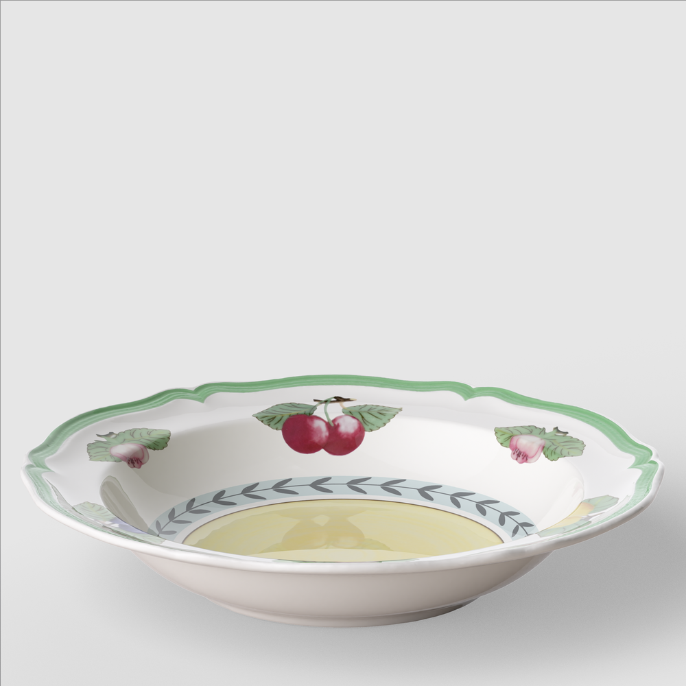 French Garden Centerpiece bowl - Multi-colored, 11.2 oz, Premium Porcelain