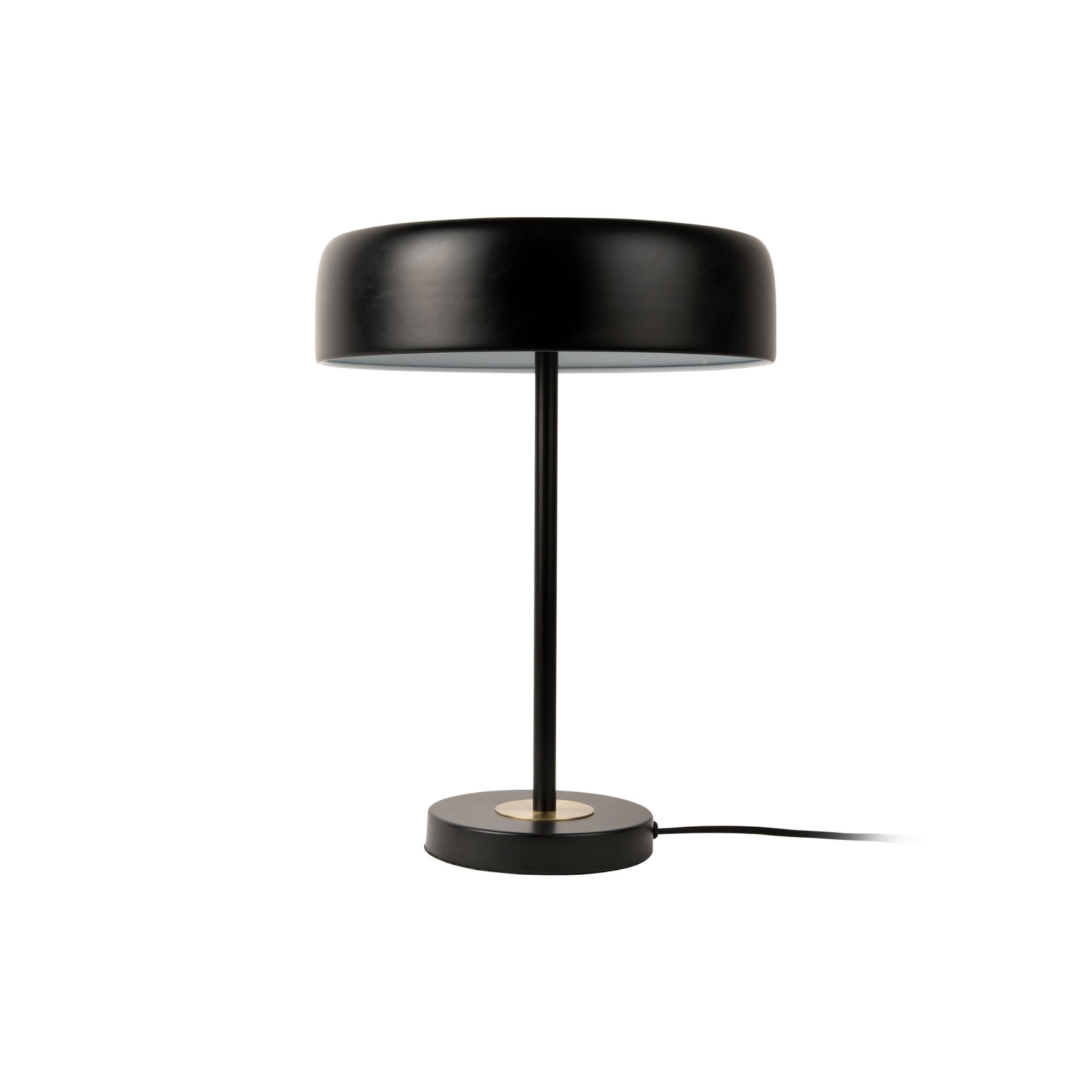 Leitmotiv tafellamp Gold Disc - zwart - Ø30cm