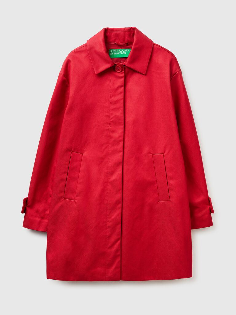 Midi duster coat with collar