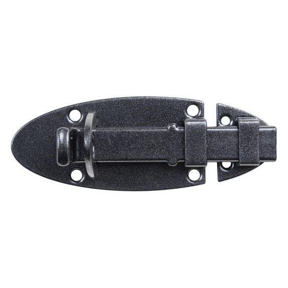 Schlossriegel, aus Stahl, 44 mm Breite, schwarz glänzend