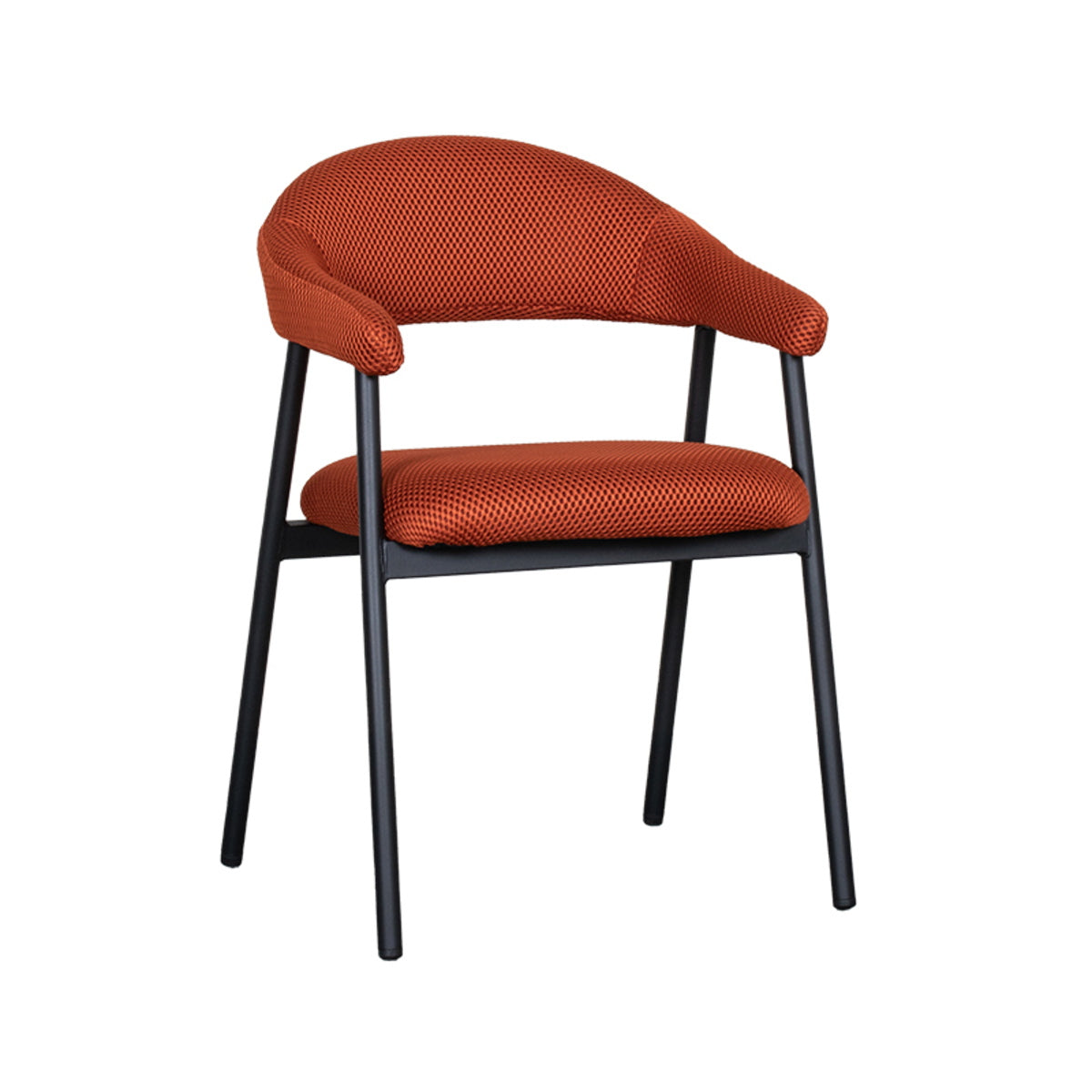 LABEL51 Eetkamerstoel Amaze - Oranje Stof - Zithoogte 50cm - Set van 2