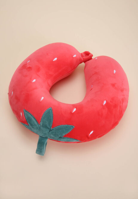 Womens Red Strawberry Travel Pillow