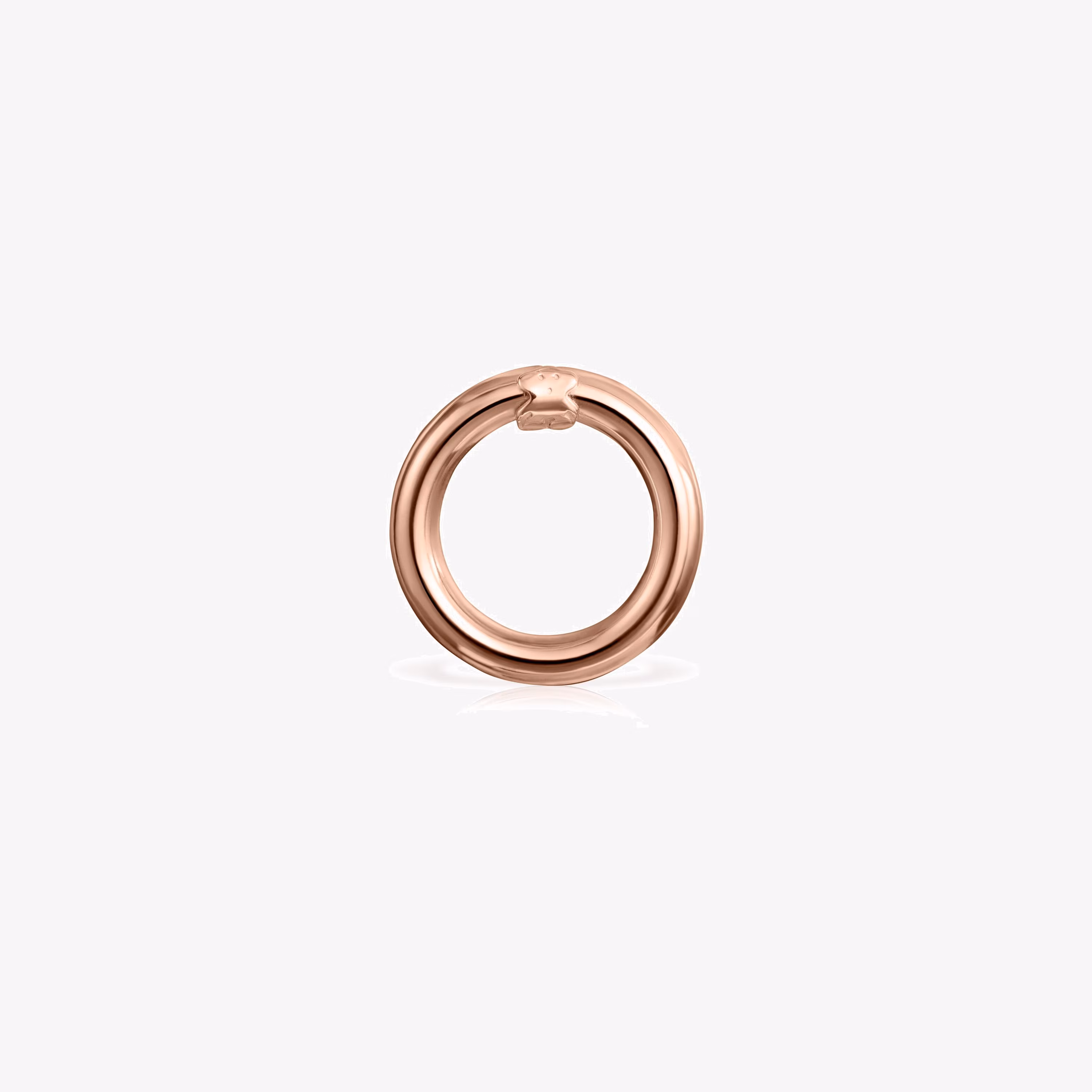 Anilla pequeña con baño de oro rosa 18 kt sobre plata Hold