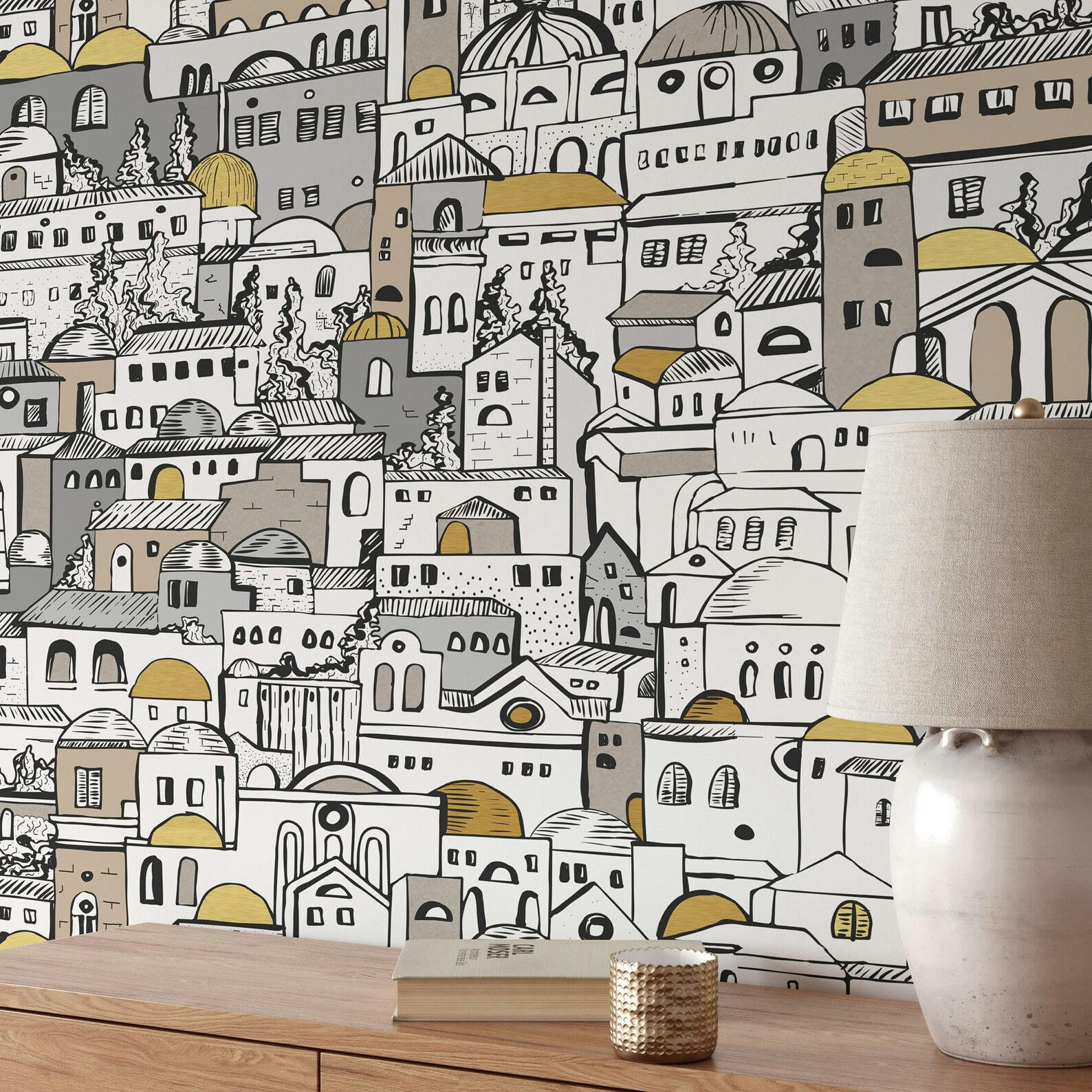 VINTAGE - Papier Peint Paysage Rural 250x200 cm