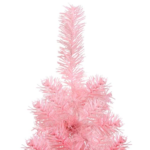 NNEVL Slim Artificial Half Christmas Tree with Stand Pink 120 cm