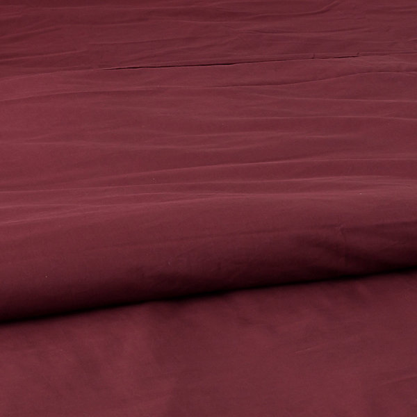Housse de couette unie en coton Lavé (240x220 cm - Griotte)