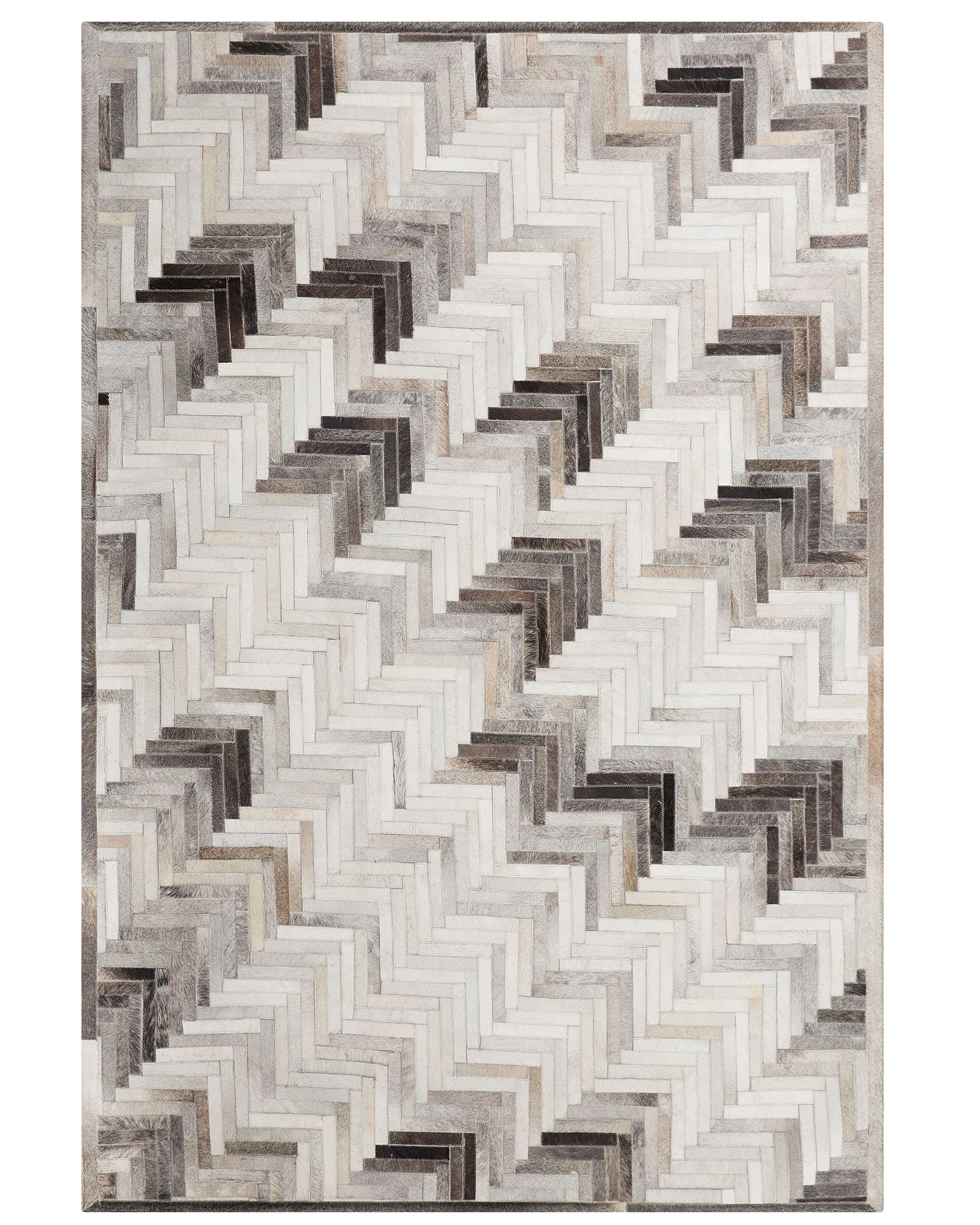 Rug ARSUZ Grey 140 x 200 cm Leather
