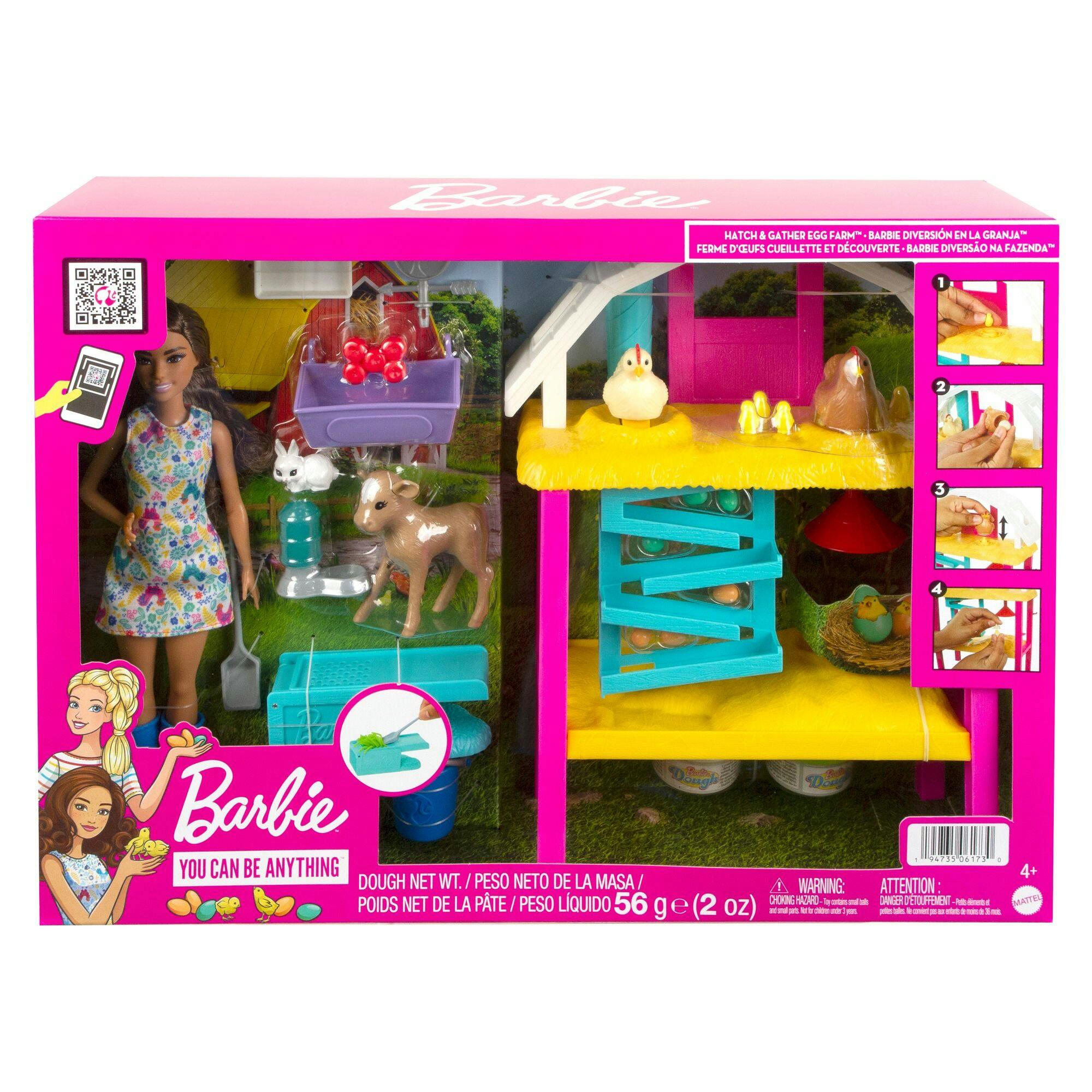 Barbie® Hatch & Gather Egg Farm™ Playset, Ages 5 -10  yrs