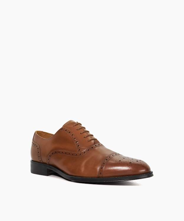 Soliders Tan - Leather Lace-Up Brogues