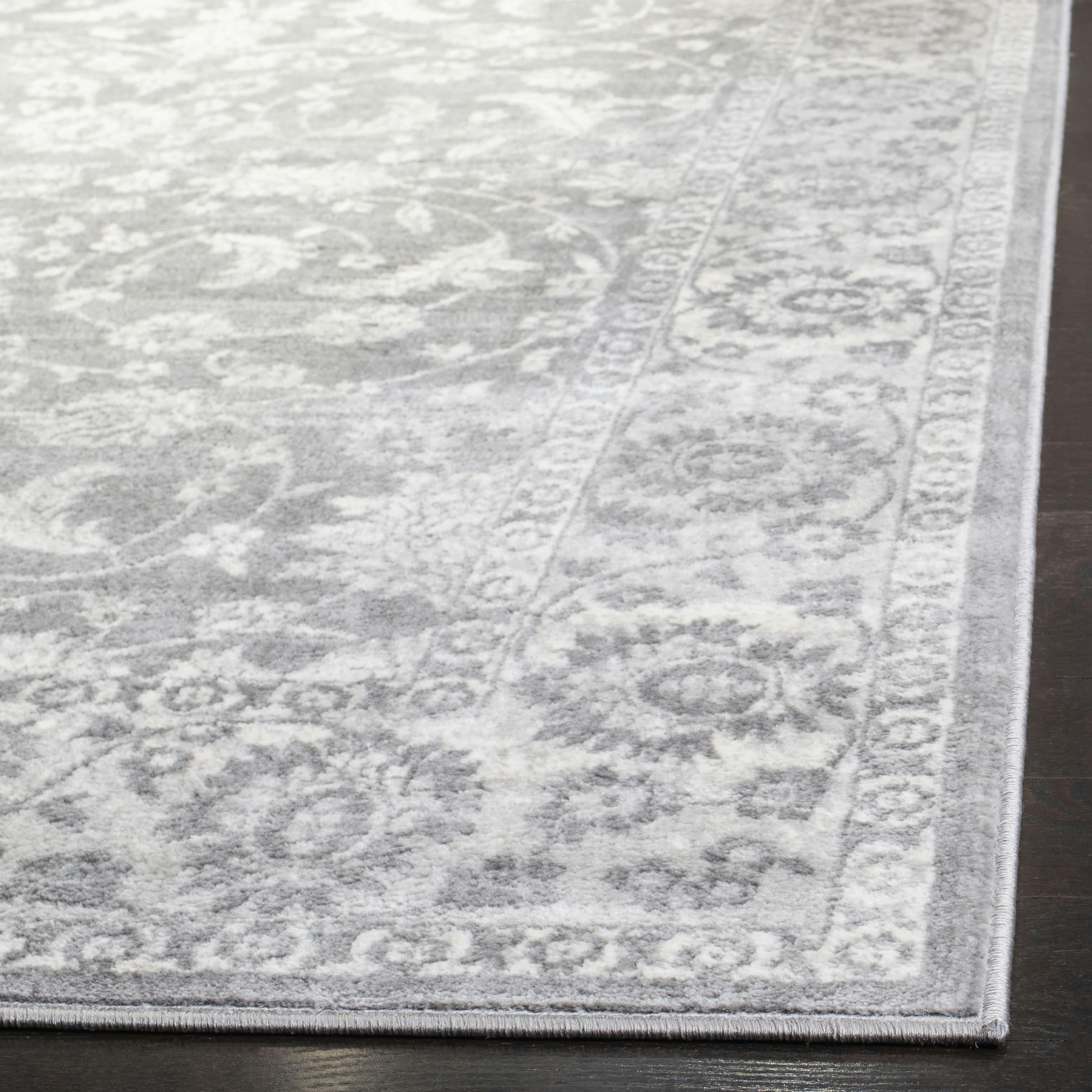 BRENTWOOD - Tapis de salon interieur en crème & gris, 61 x 244 cm