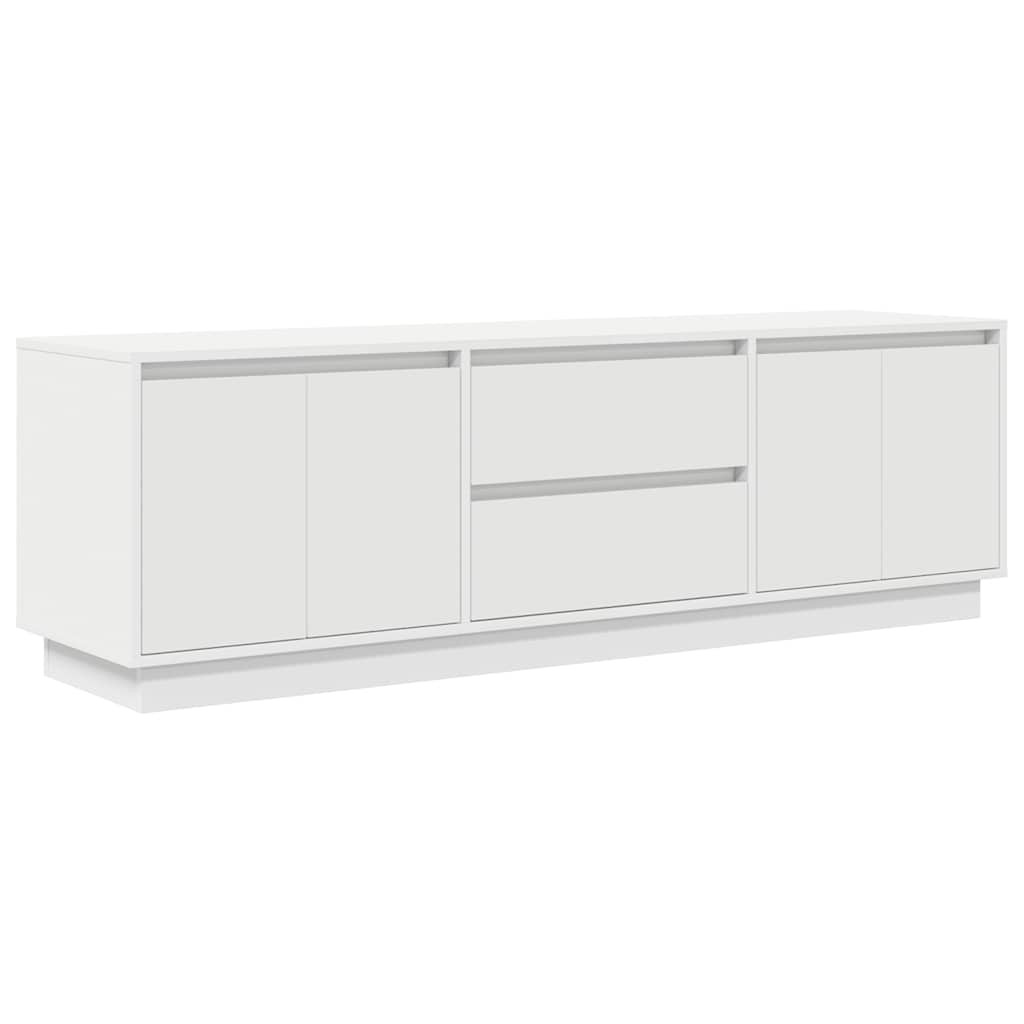 Szafka Pod Telewizor Biały Stolik Półka Szafka RTV LED 160.5x41x50 cm
