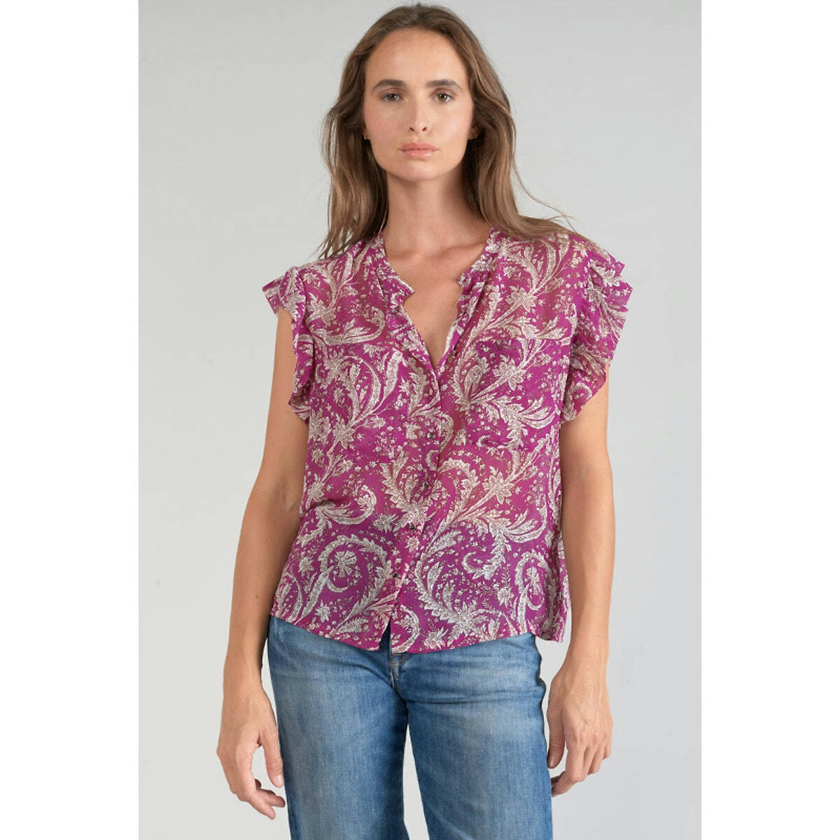 Blouse imprimée sans manches