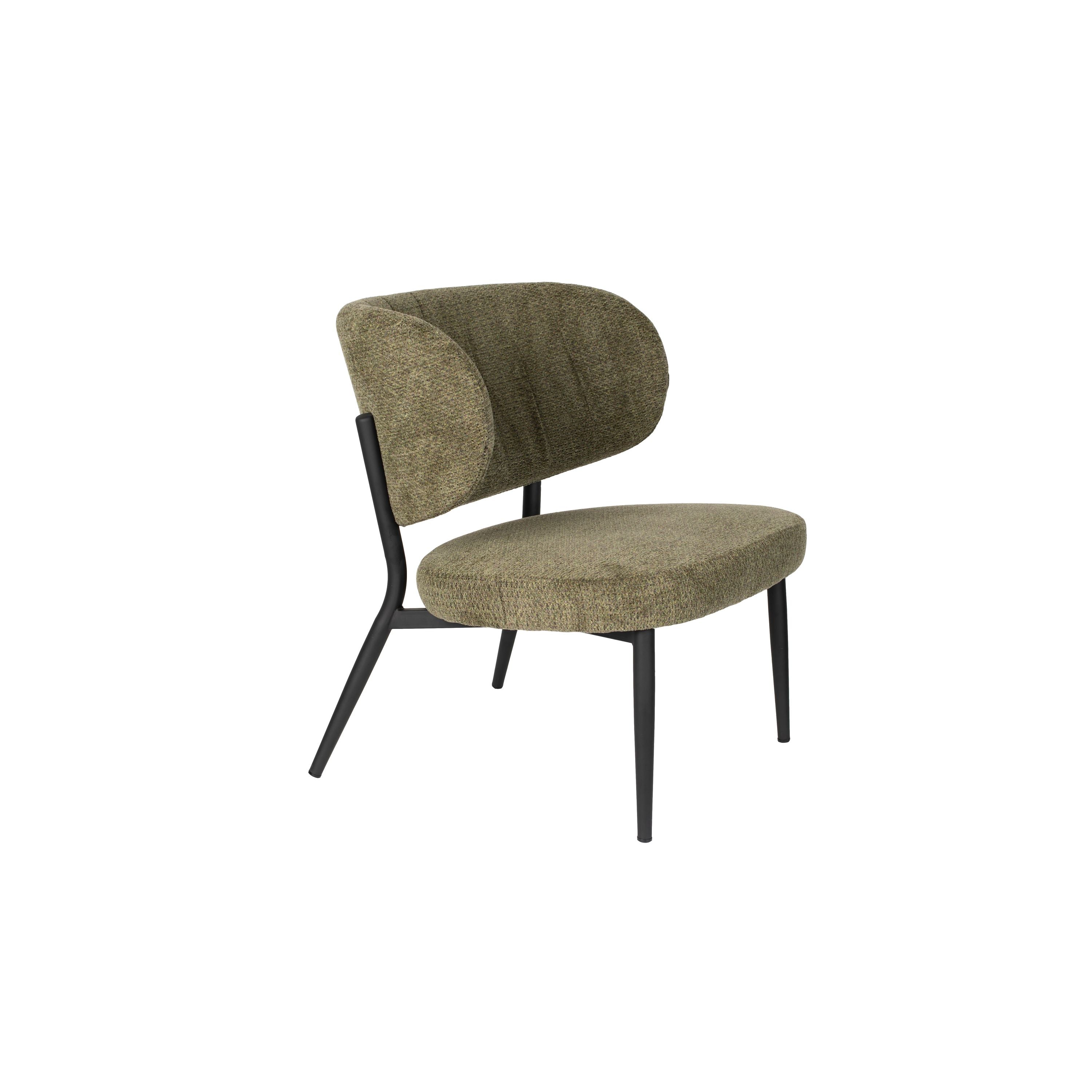 Housecraft Living Sanne Loungestoelen/ Fauteuil Groen Grijs