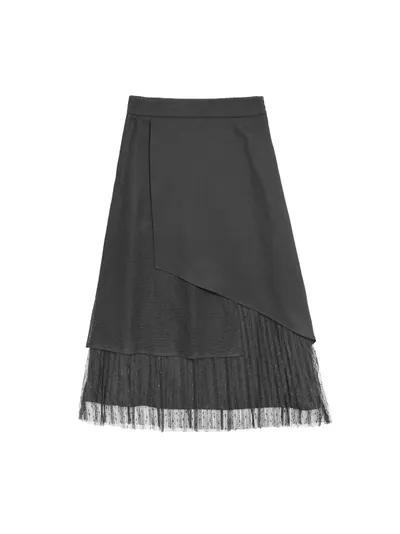 Layered Pleated Skirt - 26SDK069C