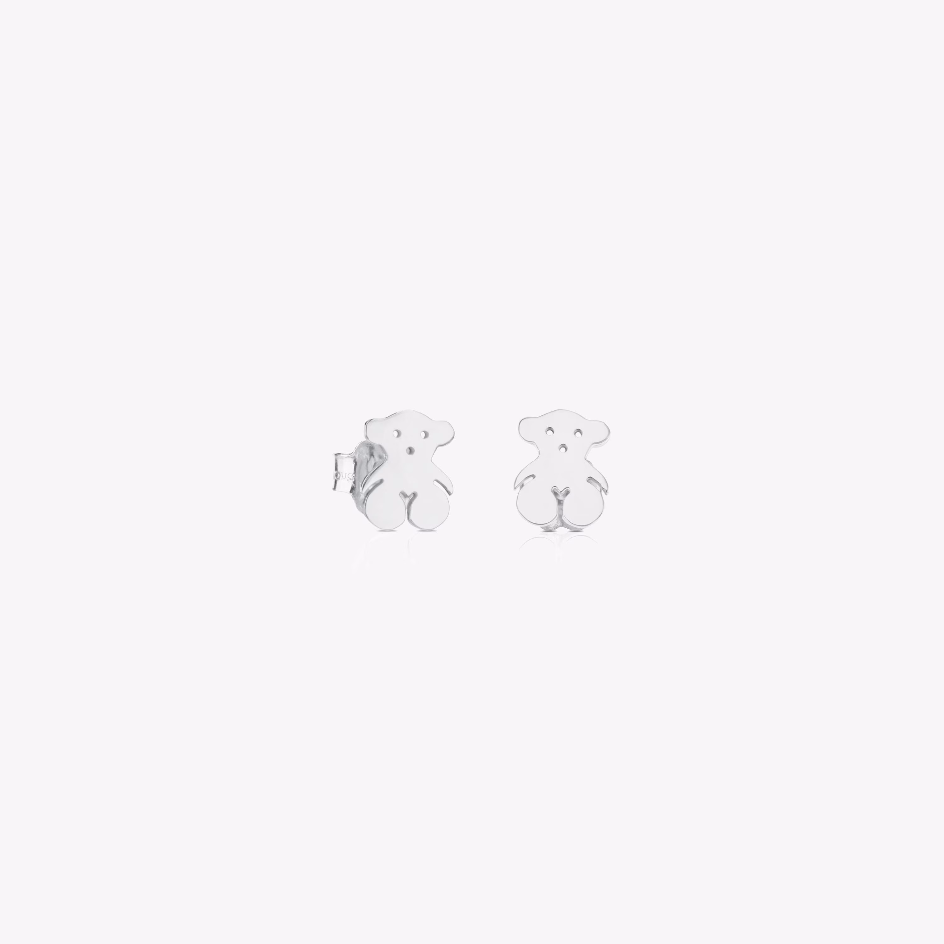 Pendientes botón de plata TOUS Bear