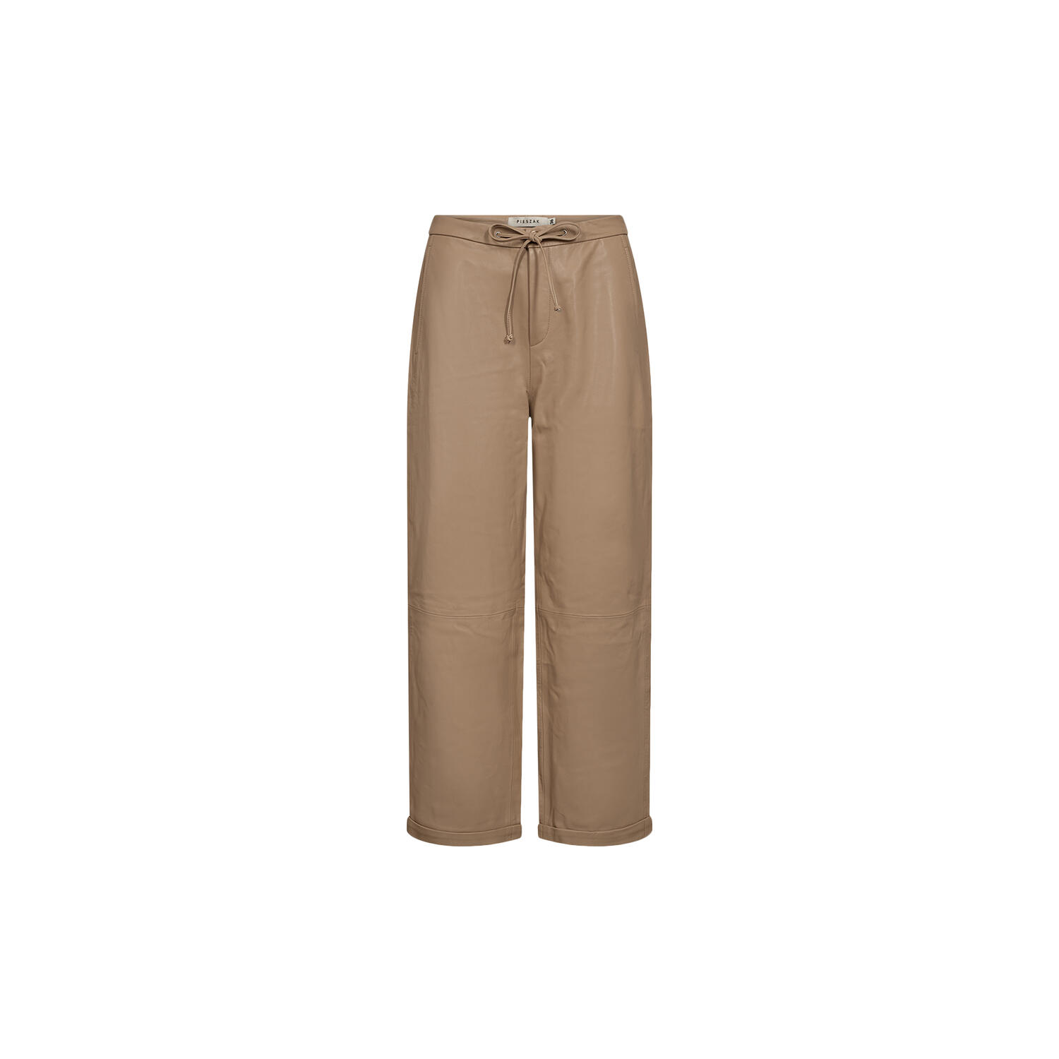 PD-Lanni Leather Cropped Pant, camel