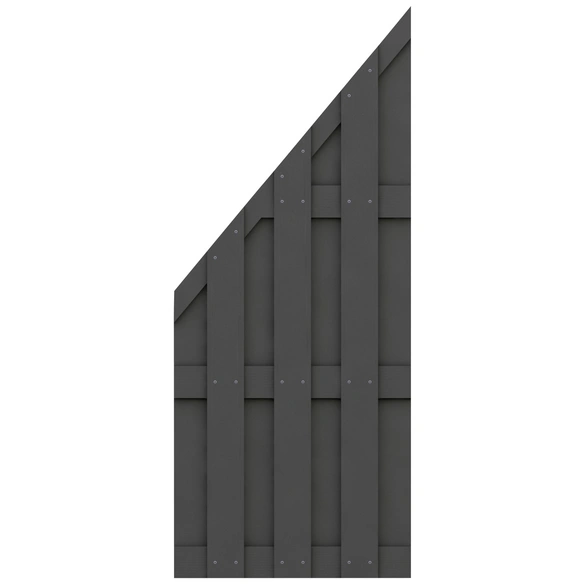 Abschlusselement »JUMBO«, Holz-Polymer-Werkstoffe (WPC), HxL: 179 x 74 cm cm