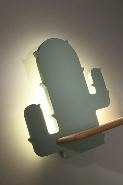 1 LAMPA cactus kinkiet 4w led 4000k iq kids z przew zielony