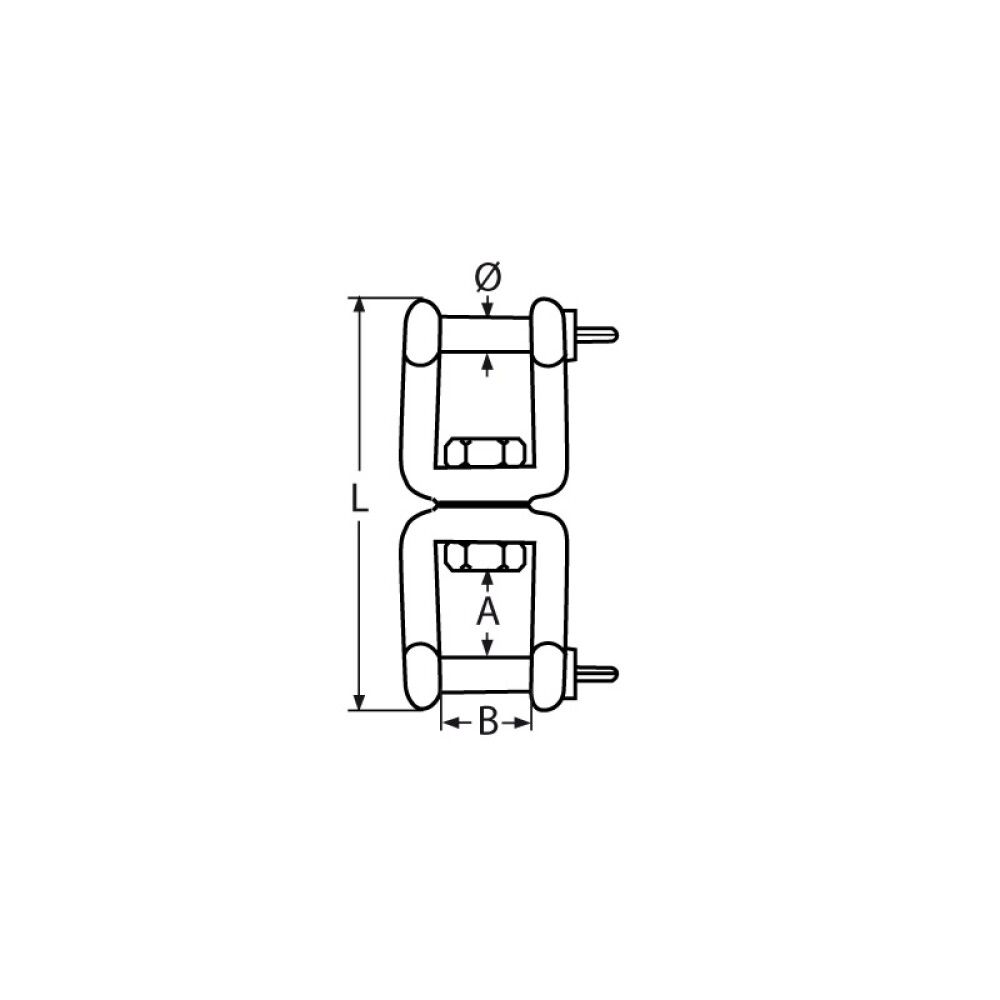 SVIVEL GAFFEL-GAFFEL 8256 A4 5MM