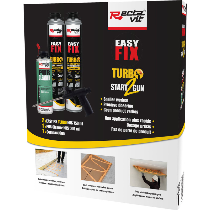 Set de collage Easy Fix Turbo Start2Gun 4 pièces RECTAVIT