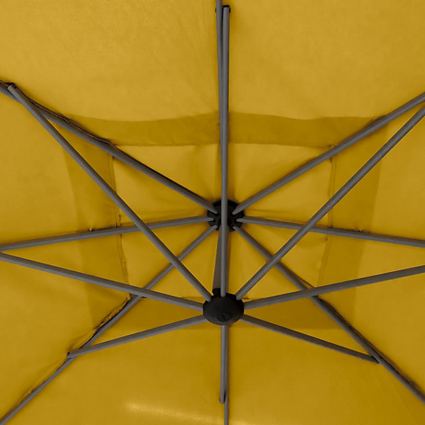 Parasol déporté rond Manoa moutarde 2.5X2.5m Hespéride