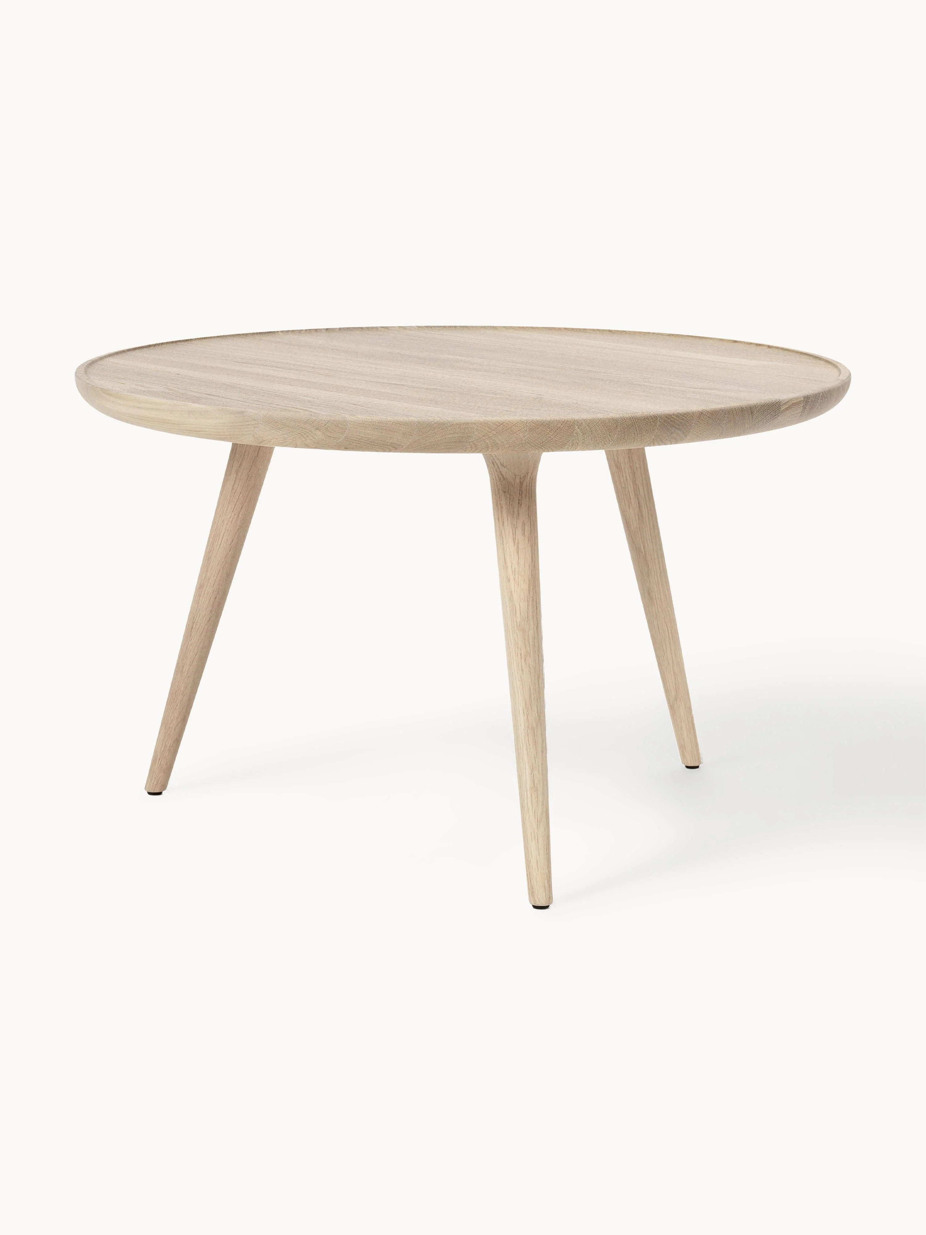 Runder Couchtisch Accent aus Eichenholz, handgefertigt
