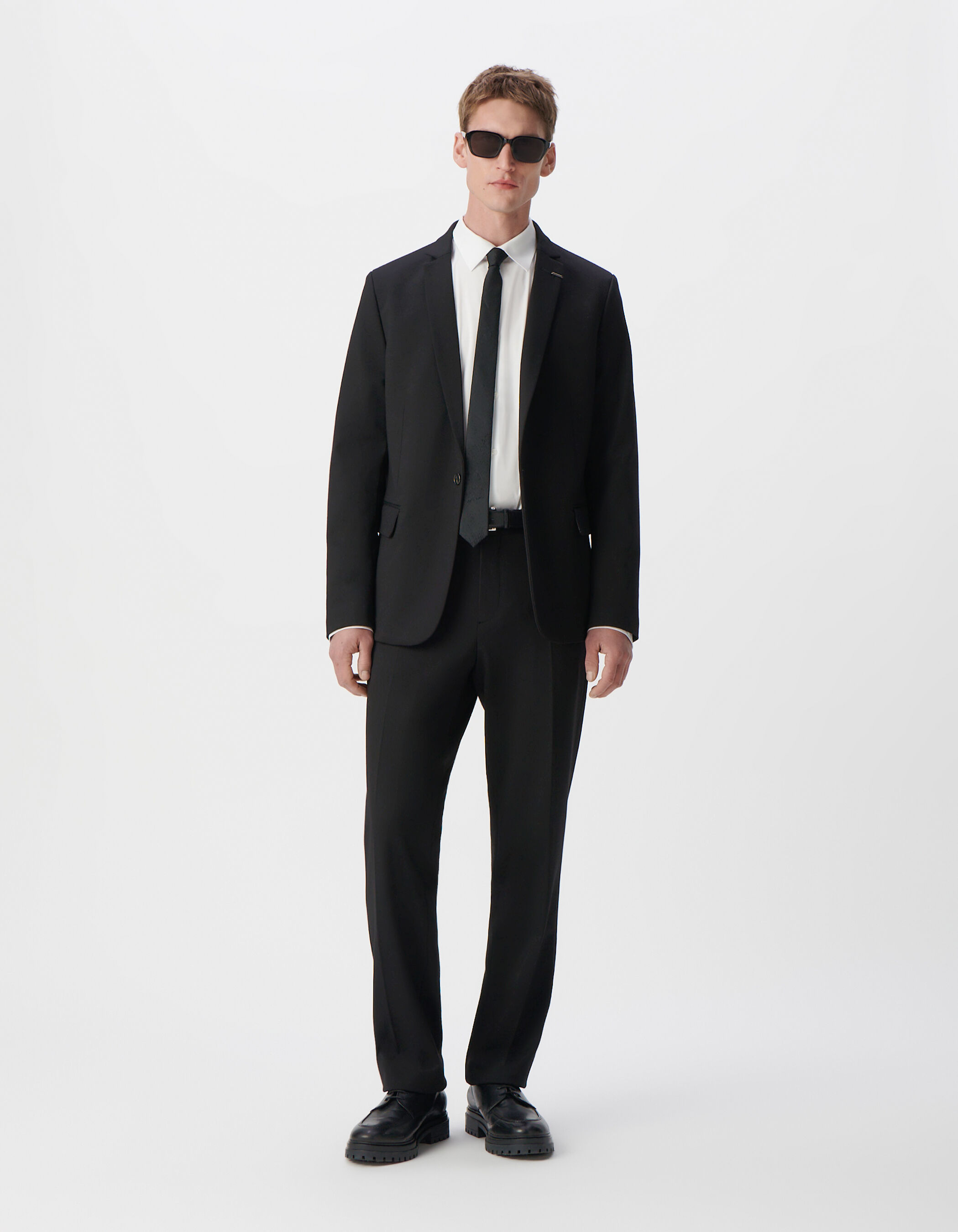 Veste de costume SLIM marine maille Milano Homme