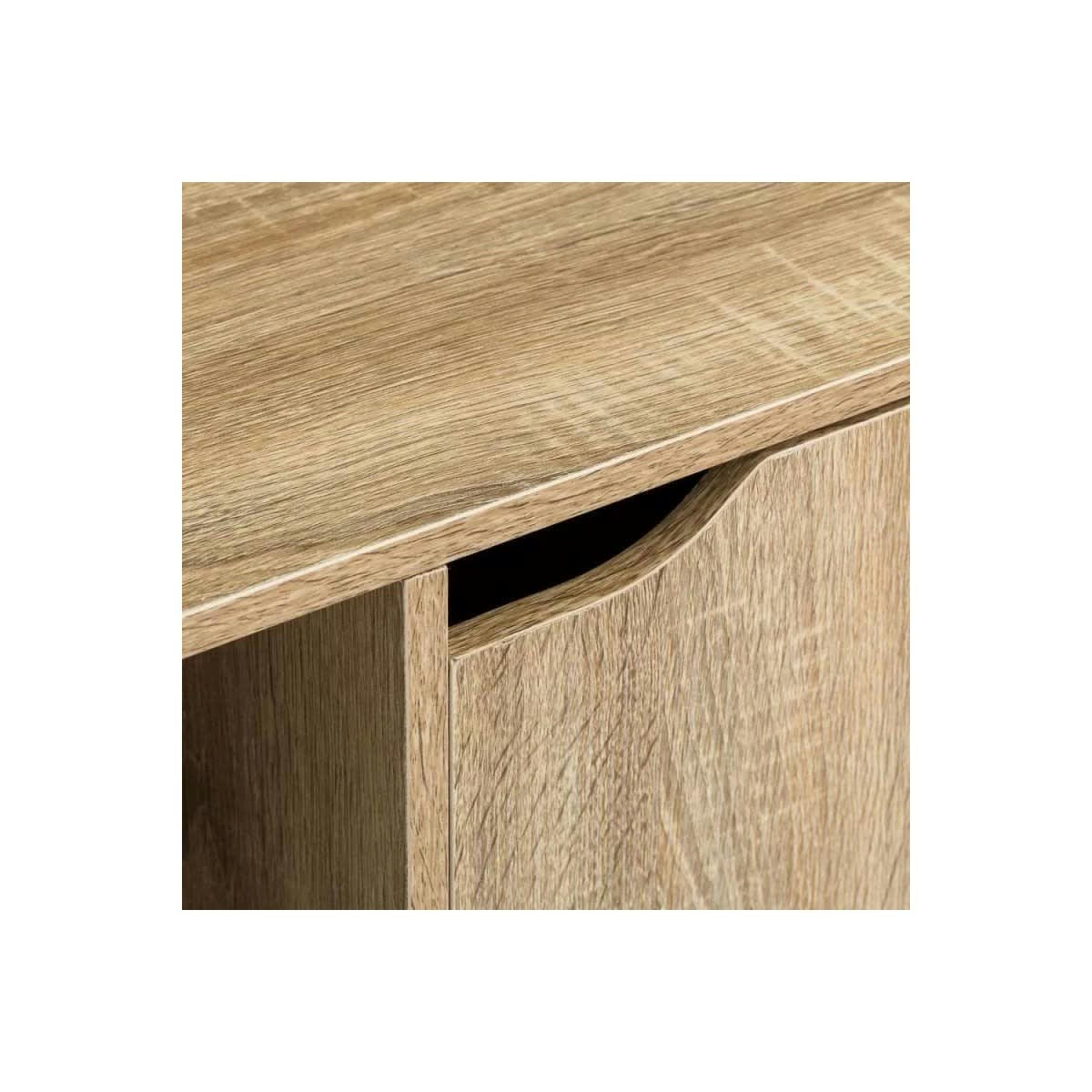 - Étagère basse en bois MDF 9 casiers 5 portes façon console