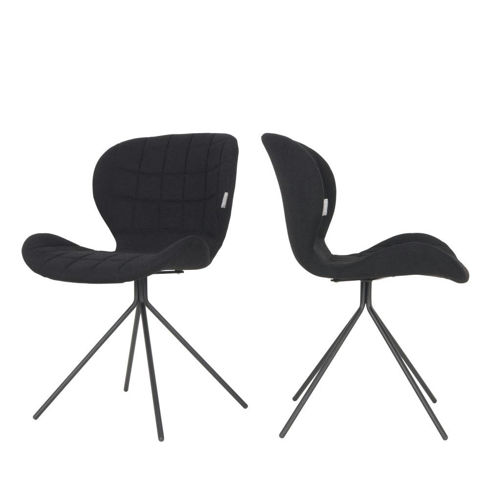 OMG - Lot de 2 chaises design noir