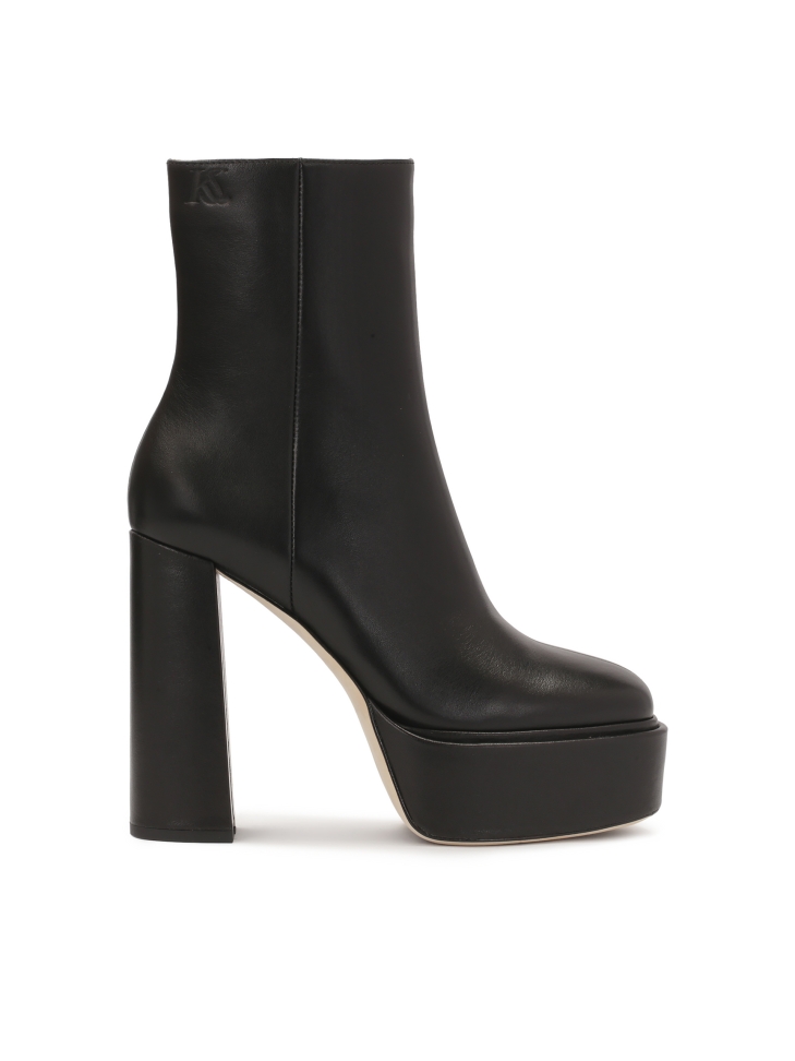 Black heeled and platform boots
