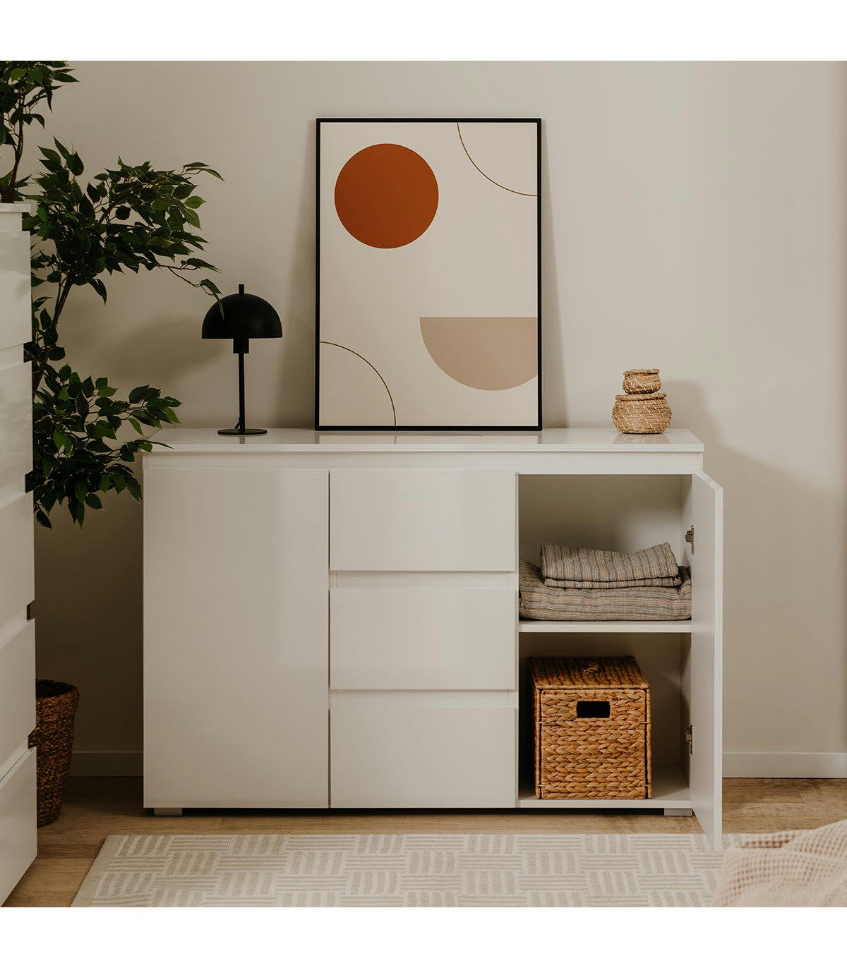 PRETORIA - Commode 2 portes 3 tiroirs L120 x H86 cm