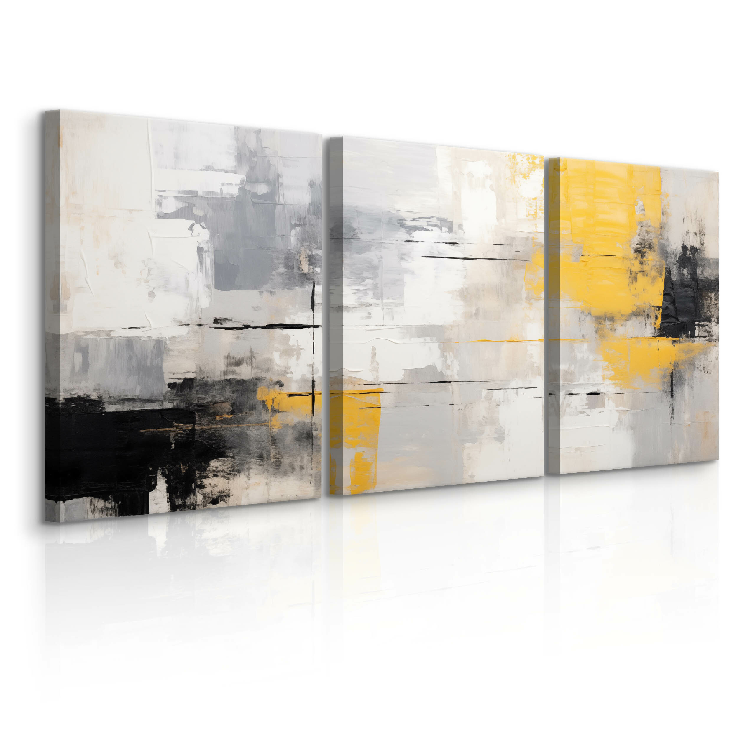 3x Obraz Set Abstrakcja Na Betonie W Stylu Nowoczesnym 30x40cm