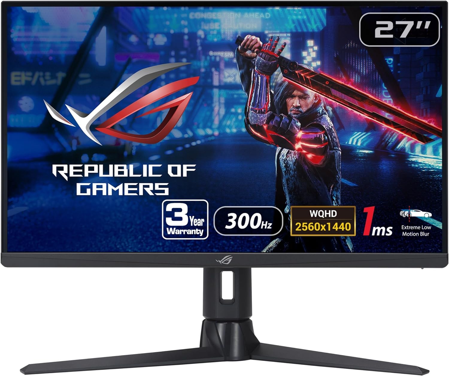 ASUS ROG Strix 27” 1440P Gaming Monitor (XG27AQMR) - 27”  QHD (2560 x 1440)  Fast IPS  300Hz  1ms  G-SYNC Compatible  FreeSync Premium Pro  Extreme Low Motion Blur Sync  DisplayPort  DisplayHDR 600