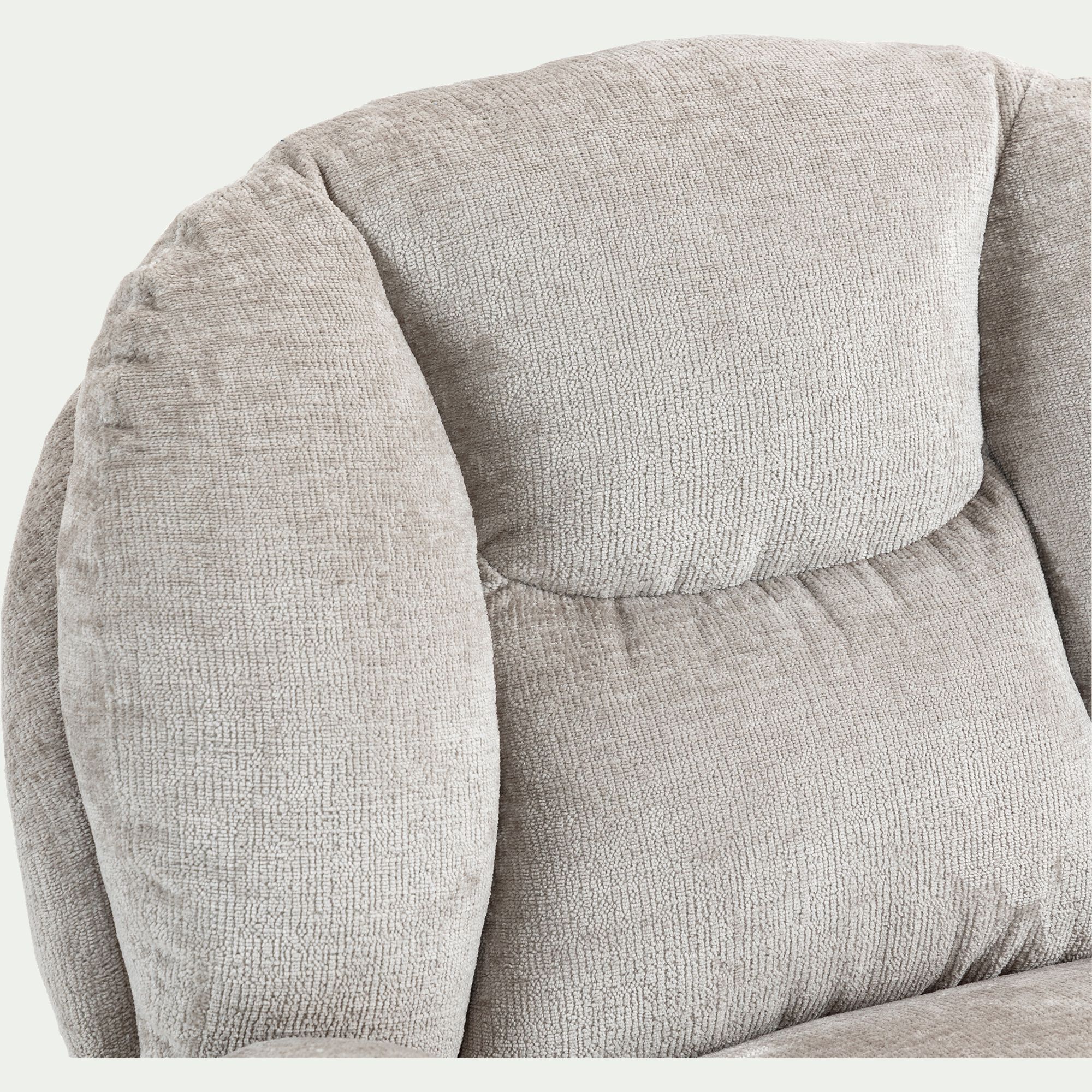 TOPIA - Fauteuil pivotant en tissu Harmony - taupe