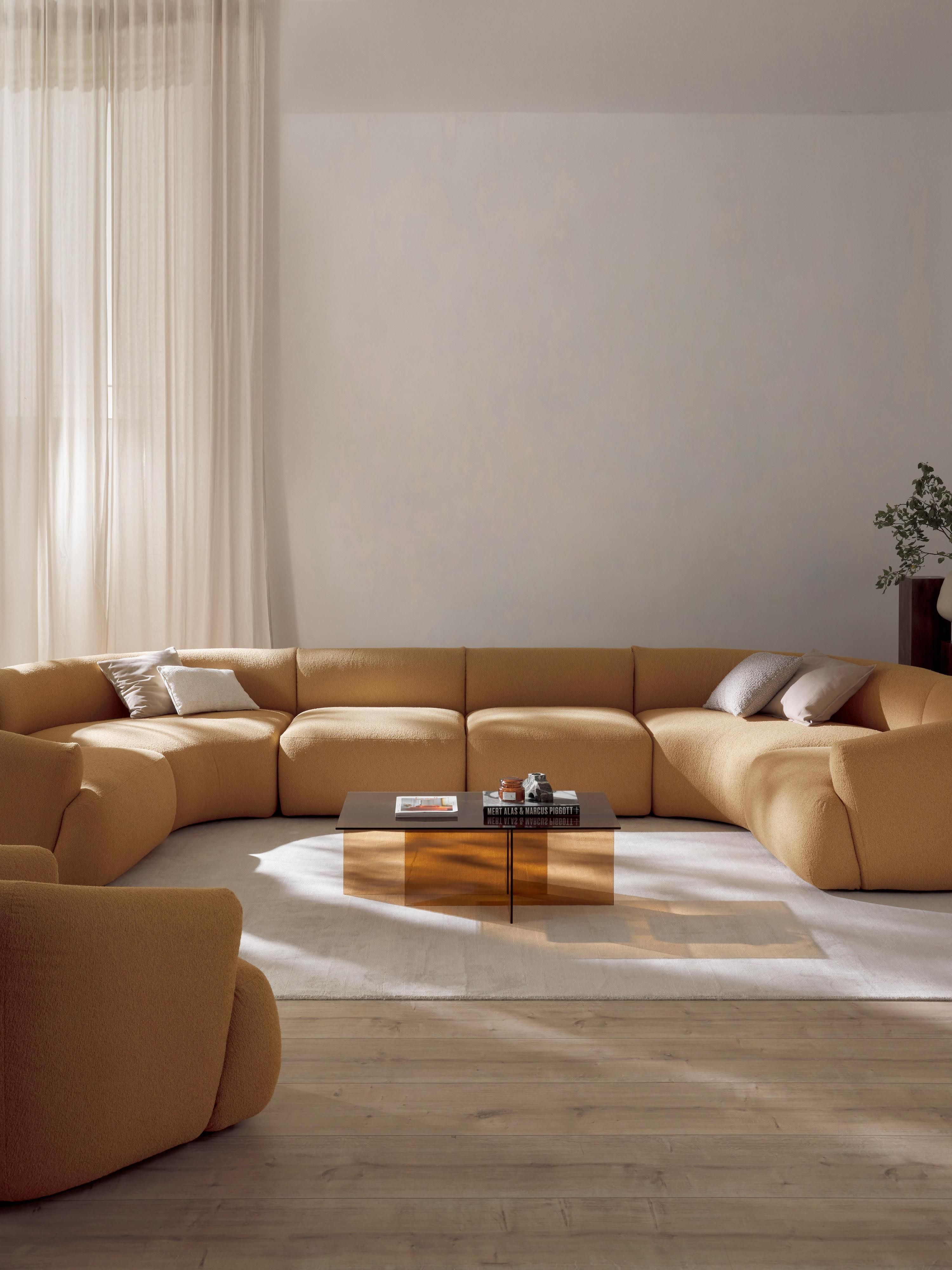 Modulares XL Bouclé-Sofa Sofia