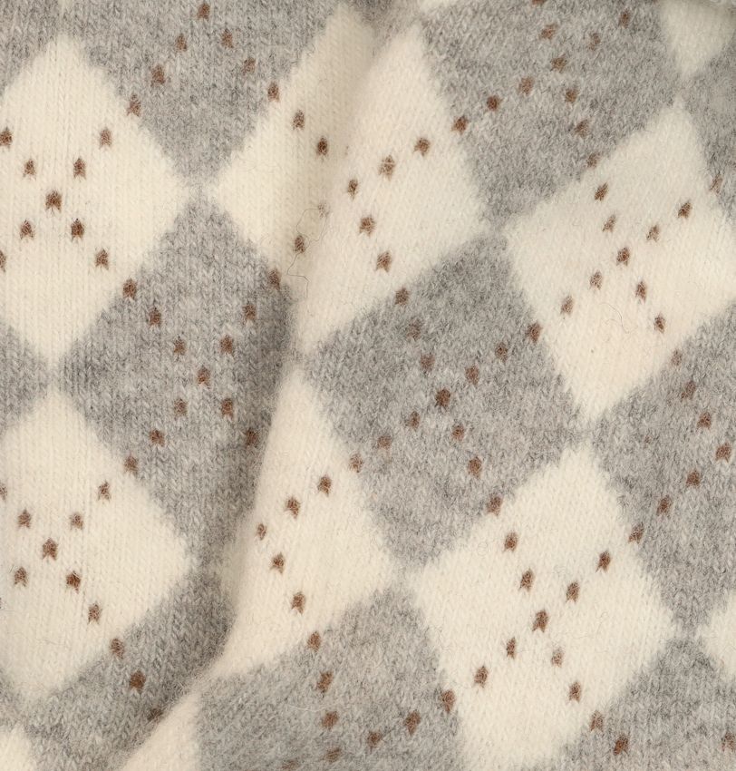 Manfield Grijze geruite sokken