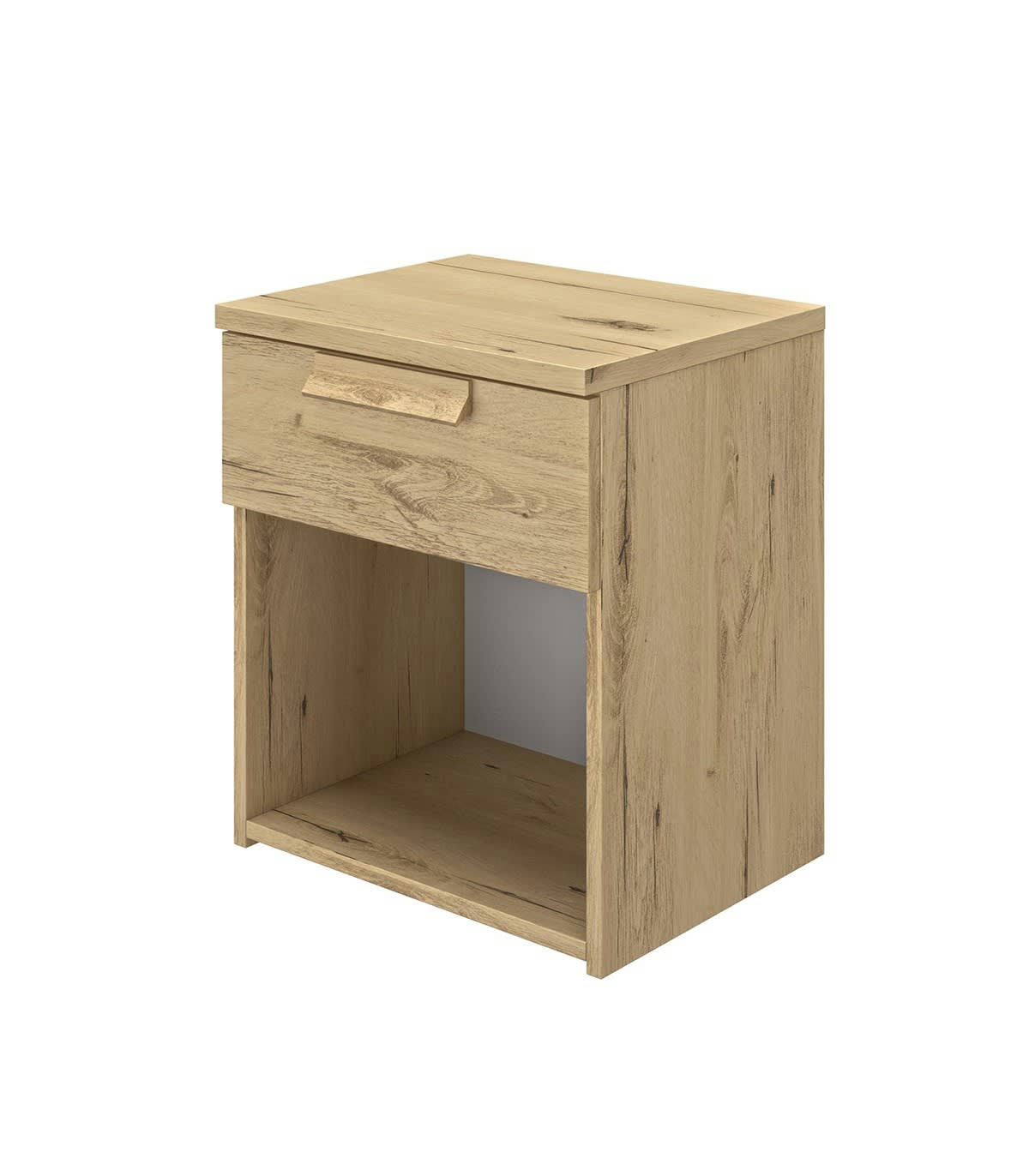 CYRUS - Chevet 1 tiroir H50cm - Marron clair
