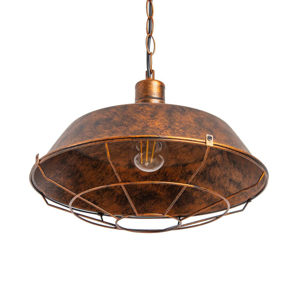 Lampa sufitowa miedziana Antique 1xE27x40W wym: 16x36x36 cm Abigali