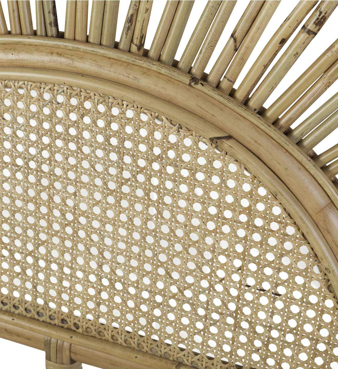 - Tête de lit en rotin beige L 160 cm