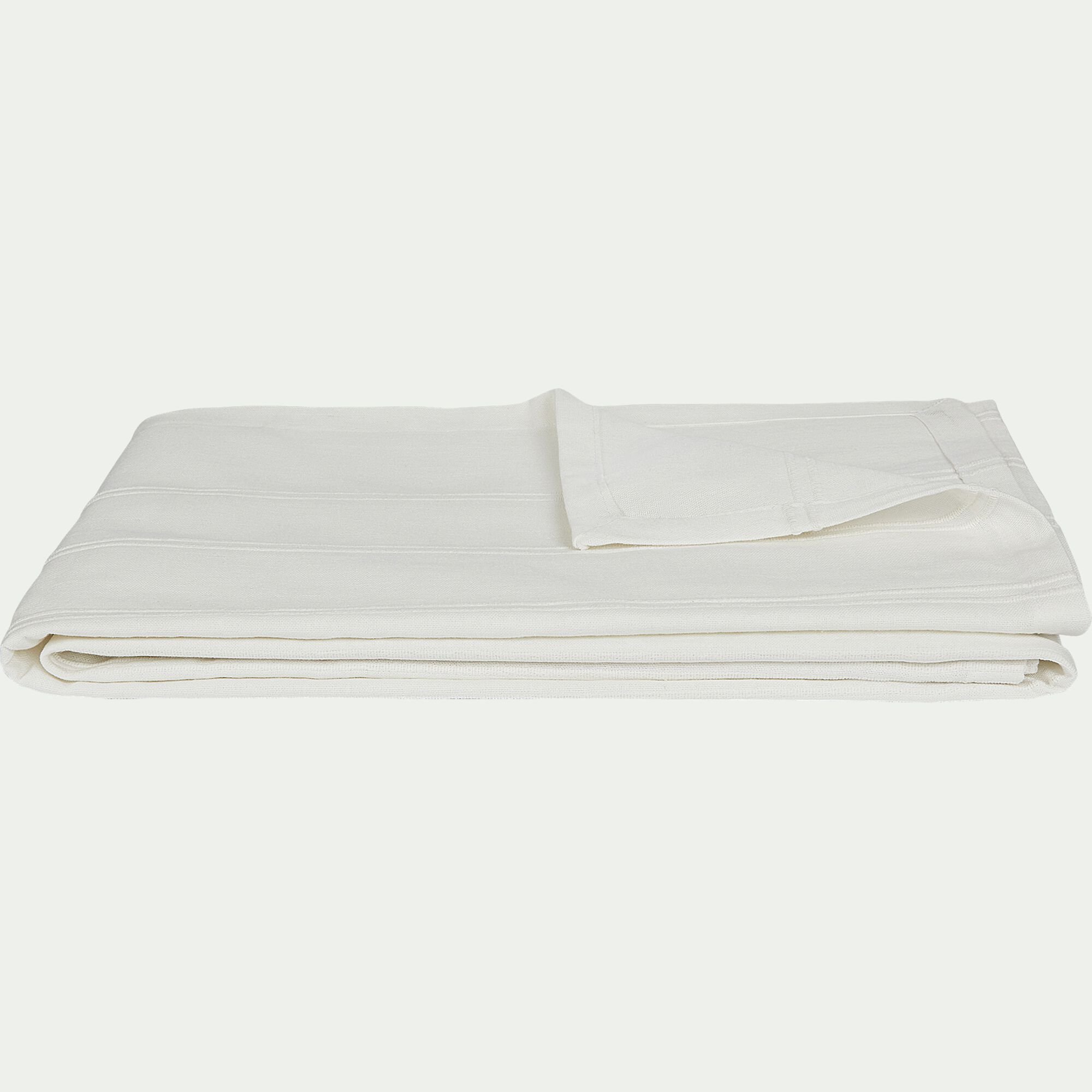 BELCODENE - Couvre-lit tissé en coton230x250cm - blanc ventoux